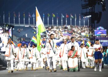 Indian Contingent Led Out By Sumit, Bhagyashri At Paralympic Opening Ceremony