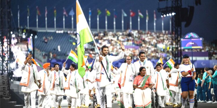 Indian Contingent Led Out By Sumit, Bhagyashri At Paralympic Opening Ceremony