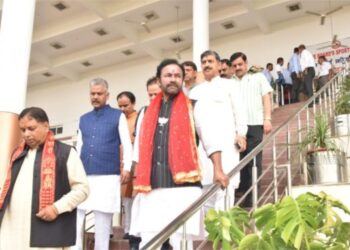 Union Minister G K Reddy & Tarun Chugh review preparations for PM Modi’s rally at Maulana Azad Stadium in Jammu