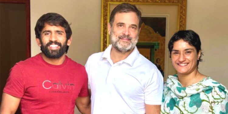After Congress Entry, Vinesh Phogat To Fight From Haryana's Julana, Bajrang Punia Bags Top Post In Farmers' Wing