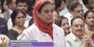 Prez presents 'National Florence Nightingale Award 2024' to Dr. Tabasum