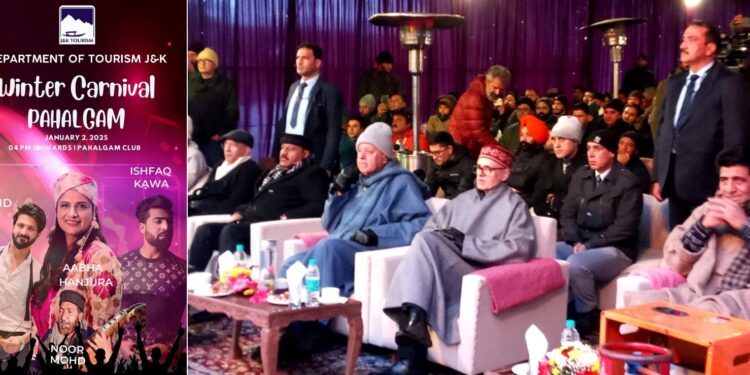 CM Omar Abdullah inaugurates Winter Carnival Festival at Pahalgam Club
