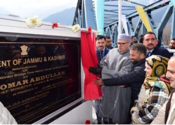 CM Omar Abdullah Inaugurates Akhal Bridge At J&K’s Kangan