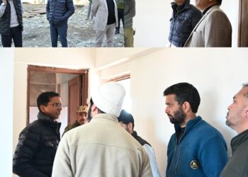 DC Shopian visits accommodation Alowpora,assesses the ongoing works of residential quarter for Migrant employees,