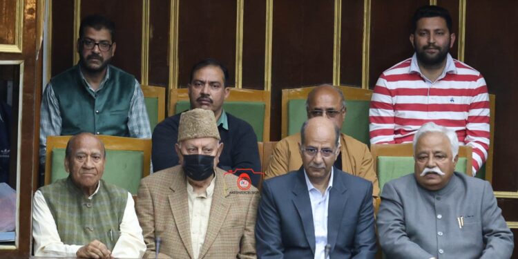 Farooq Abdullah appears in Assembly