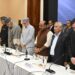 A two-minute silence was observed at the start of today’s All-Party Meeting in Srinagar