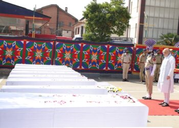 Amit Shah, LG Sinha, CM Omar arrive at PCR Srinagar, pay tributes to Pahalgam terror attack victims
