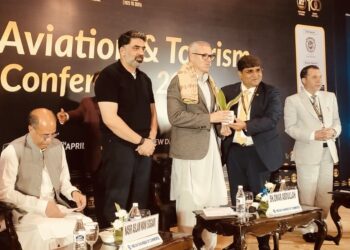 Rahul Sahai, Chairman ICC Jammu, Felicitates Hon’ble Chief Minister Omar Abdullah at ICC Aviation & Tourism Conclave 2025 in New Delhi