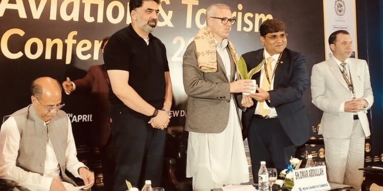 Rahul Sahai, Chairman ICC Jammu, Felicitates Hon’ble Chief Minister Omar Abdullah at ICC Aviation & Tourism Conclave 2025 in New Delhi