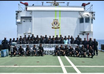 Indian Coast Guard and Gujarat ATS intercept narcotics of worth approx. Rs 1,800 Cr