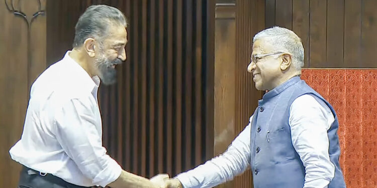 Kamal Haasan Sworn In As Rajya Sabha MP