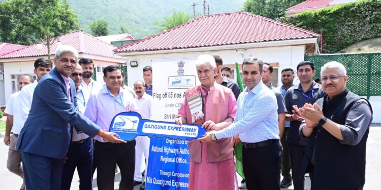 LG Sinha Flags Off Fleet Of Ambulances For Hospitals In Ramban And Anantnag Districts