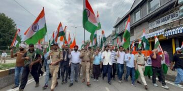 Tricolor Waves High: Anantnag Police and District Administration Unite for Tiranga Rally