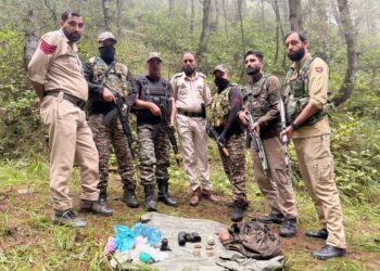Arms And Ammunition Recovered During Search Op In North Kashmir’s Kupwara