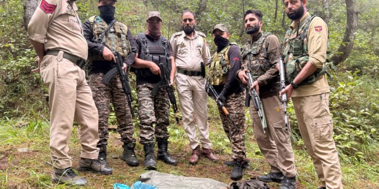Arms And Ammunition Recovered During Search Op In North Kashmir’s Kupwara