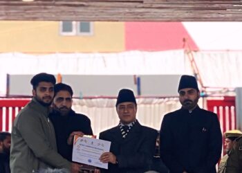 Honoured and grateful to receive the award on 26th January, Republic Day, at DPL Pulwama.