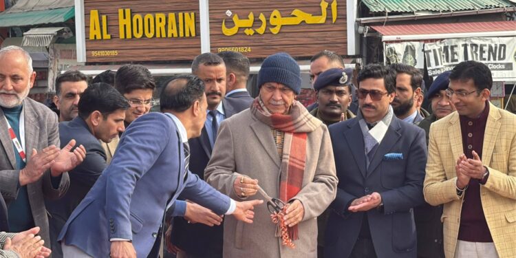 LG Sinha Inaugurates Redeveloped Amira Kadal Pedestrian Bridge In Srinagar