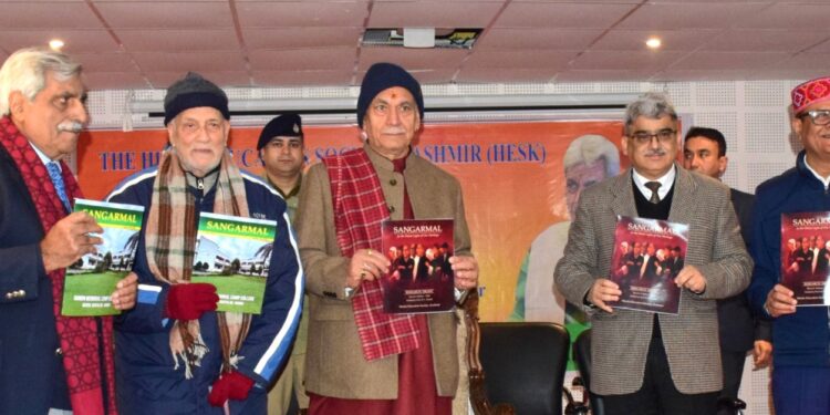 Lieutenant Governor launches special edition of Hindu Education Society Kashmir’s Sangarmal magazine
