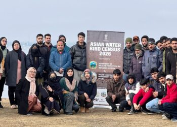 Asian Waterbird Census-2026 Conducted Across 27 Wetlands Of Kashmir