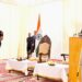 LG Sinha administers oath to Shantmanu as J&K State Election Commissioner