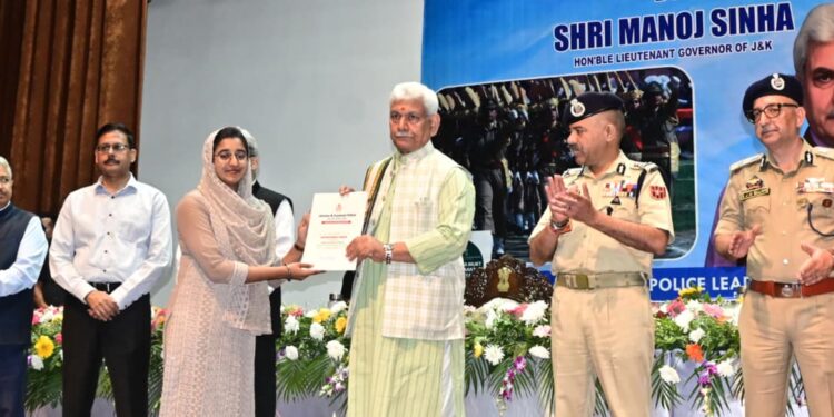 Lieutenant Governor Hands Over Appointment Letters to Newly Appointed Constables of J&K Police